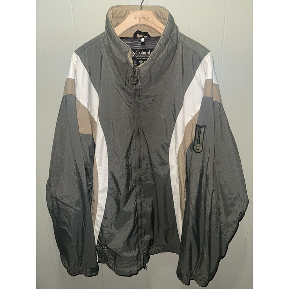 Columbia Convert Full Zip Winter Windbreaker Jacket Green Olive Tan Men’s XL